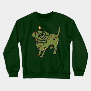 Funny Christmas Tree Dog Crewneck Sweatshirt